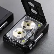 Protable Cassette Recorder Player, BT 5.0 FM Compact Vintage Cassette Tape Player with Earphone Jack & Storage Bag, Powered by DC5V or AA Battery (A)