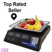 UK40kg Digital Commercial Food Meat Weighting Electronic Price Scale Retail Shop