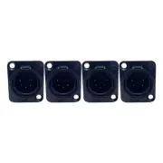 4 pcs NC5MD-L-B-1 XLR 5 pole Male Receptacle Connector Replacement for Neutrik