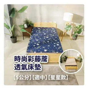 【BOSS BEDDING 小老闆寢具】雙人5尺冬夏亞藤透氣5公分床墊(折疊床｜雙層床｜薄床墊｜宿舍床｜露營床)