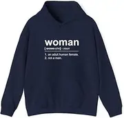 [X.Style] Woman Definition Noun an Adult Human Female Funny ds034 Hoodie Navy XL
