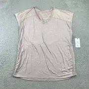 NEW Nine West Shirt Womens XL Grey V-Neck Ruched Active Yoga Gym Top $42