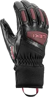 [Leki] Women's Griffin Pro 3D Gloves, Black-Rose, 7