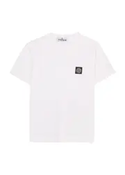 Stone Island Kids Logo Cotton T-shirt (2-4 Years) - White - 2 Years 2 years