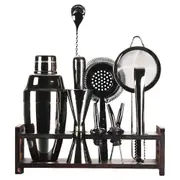 ACA 304SS Vintage Cocktail Shaker Maker Set Jigger Dining Bar Tools 12pc Kit