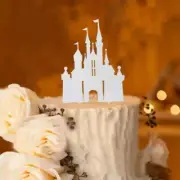 FROZEN PRINCESS GLITTER CASTLE CAKE TOPPER PRINCESS CASTLE CUPCAKE TOPPER