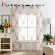 Windows Sheer Tulle Curtains for Kitchen Door Voilage Pattern Bedroom Decor