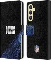 Head Case Designs Officially Licensed NFL Blur Indianapolis Colts Logo Leather Book Wallet Case Cover Compatible with Samsung Galaxy S23 FE 5G