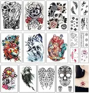 18 Sheets Temporary Tattoos for Adults and Kids Matte Temporary Tattoo Set Flamingo Tattoos