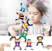 BESTING Hercules Gen ga Building Blocks Sportsman Parent-Child Children's Educational Balance Wooden Stacking Acrobatic Troupe Interlock Decompression Preschool Toys Balancing Games (HJ005)