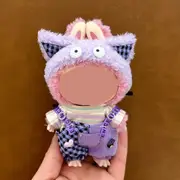Labubu doll clothes 17cm canvas blind box pendant, first and second generation vinyl plush toy set——colour:LBB-34,height:17cm