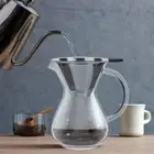 400ml Glass Hand Drip Coffee Maker Filter Pot With Scale Office Home