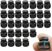 Plastic Spring Cord Locks Double Hole Cord Fastener, 30 Pcs Double