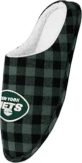 Carolina Panthers Sherpa Lined Buffalo Check Memory Foam Slipper - Mens Extra Large