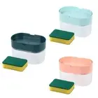 Soap Dispenser and Sponge Holder Anti Slip Refillable Liquid Pump Bottle