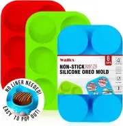 Silicone Oreo Cookie Mold, Walfos round Cylinder Chocolate Covered Oreos Molds