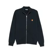 [Maison Kitsuné] Maison Kitsuné Fox-head Zip-up Sweatshirt S BLUE