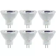 6Pack MR11 30° Narrow Flood Light Bulb, 20W, 12V, 2-Pin GU4, 3200K