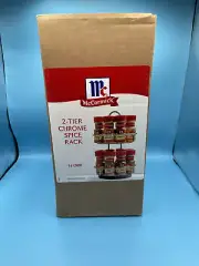 mccormick 2 tier chrome spice rack 16 ct