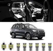 8pcs Forester Interior LED Lights Kit Super Bright LED Map Dome Light Bulbs for 2014 2015 2016 2017 2018 2019 Subaru Forester All Models