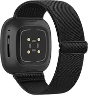 Adjustable Elastic Bands for Fitbit Versa 3 Bands/Fitbit Sense Band for Men Women,Soft Stretchy Loop Sport Strap Nylon Replacement Wristbands for Fitbit Versa 3 / Sense