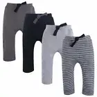 Touched by Nature Organic Harem Pants, 4-Pack, Black and Gray
