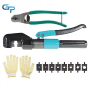 Hydraulic Crimper Crimping Tool W/ 9 Dies Wire Battery Cable Lug Terminal 6MT