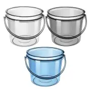 Water Bucket with Lid Bathing Household Bucket Small Water Pail Cleaning Bucket