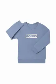 [Bonds] Bonds Kids Tech Sweats Pullover in Mountain Blue Size: 3, Cotton 3 Mountain Blue