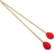HEATSHAKING 1Pair Marimba Mallets with Wood Handle Wrapped Percussion Instrument Accessories for Xylophone and Tongue Drum for Beginners and Professionals