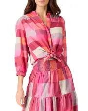 NIC+ZOE Sunset Plaid Girlfriend Shirt