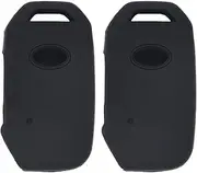 2 Pack Soft Silicone Rubber Remote Key Fob Cover Case Protector Holder Jacket for 2019 2020 2021 Kia Telluride Seltos Soul Forte GT EX Sportage Sorento Cerato NIRO, Black