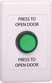 Dynalink Push To Open Wallplate With Green LED Pushbutton Switch