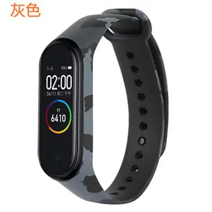 適用於xiaomi mi band 6 5 4 錶帶 迷彩 印花 矽膠錶帶 小米手環 6代 軟矽膠 更換錶帶 NFC版