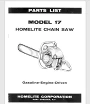 HOMELITE MODEL 17 Chainsaw Parts List Manual comb bound gloss covers 9 pages