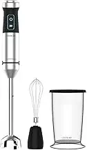 Cecotec Hand blender Power TitanBlack 1500 XL Cream. 1500 W, CrossBlades technology with 4-blade blades with black titanium coating, extra long XL base, splash guard blade insert