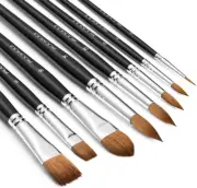 Premium 8-Piece Kolinsky Sable Watercolor Brush Set for Artists