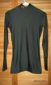 MENS UNDER ARMOUR COMPRESSION LONG SLEEVE TOP--BLACK--SIZE SMALL