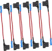 ERINGOGO 10Pcs Heavy Duty Automotive Fuse Tap Adapter Kit Standard Plug Socket Accessory for Cars Trucks Rvs Boats Durable Gauge Wire Circuit Protection Easy Installation