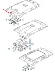 VOLKSWAGEN ARTEON 3H7 Roof Console Tray 5G0868837RM5 NEW GENUINE