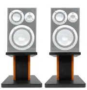 (2) 8” Wood Bookshelf Speaker Stands For Yamaha NS-6490 Bookshelf Speakers