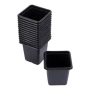 15x Black Plastic Seed Starting Pots Garden Plant Seedling Propagator Starter