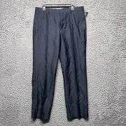 INC Pants Mens 33 30 Black Stripe Flat Front Dress Formal Suit