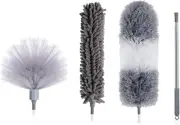 BOOMJOY Microfiber Feather Duster 4PCS - Extendable Bendable Dusters with 254...