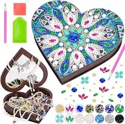 Gifts for Girls 6 7 8 9 10 Years: Craft Set Children 5-12 Years Birthday Gifts, Diamond Painting Jewellery Box Craft Girls, Creative DIY Diamond Art Craft Set Birthday Toy