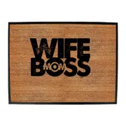 Wife Boss Mom - Funny Novelty Doormat Man Cave Floor mat