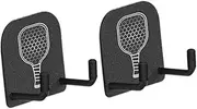 Frediuo 2 Pieces Pickleball Paddle Rack Holds Display Stand Clip Tennis Rackets Pickleball Rackets Hooks for Tennis Court Cabinet Gym