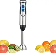 Hand Immersion Blender 8-Speed Stepless Speed Change Electric Stick Blender Lightweight Handheld Whisk Stainless Steel Stick Blender Low Noise 800W