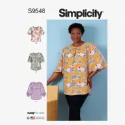 Curvy Chic Tunic & Top Sewing Kit, Code S9548, Plus Sizes 26W-32W, Multicolor