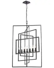 Crystorama 7-Light Capri Raw Steel Chandelier